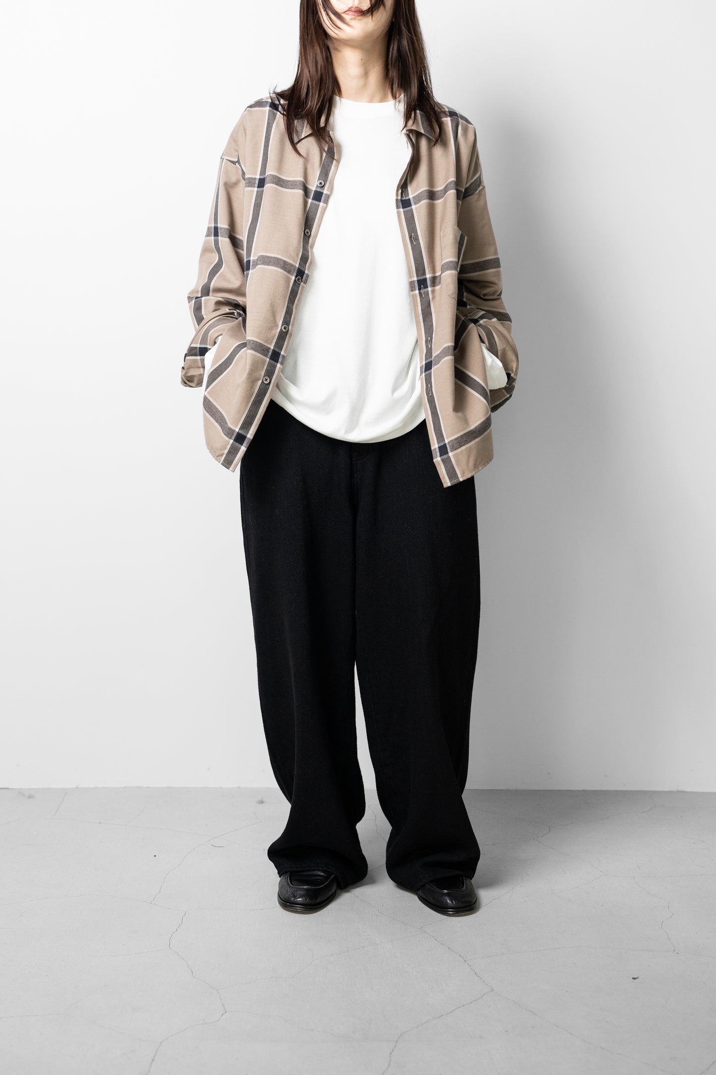 Afiit / CHECK SHIRT "BEIGE"