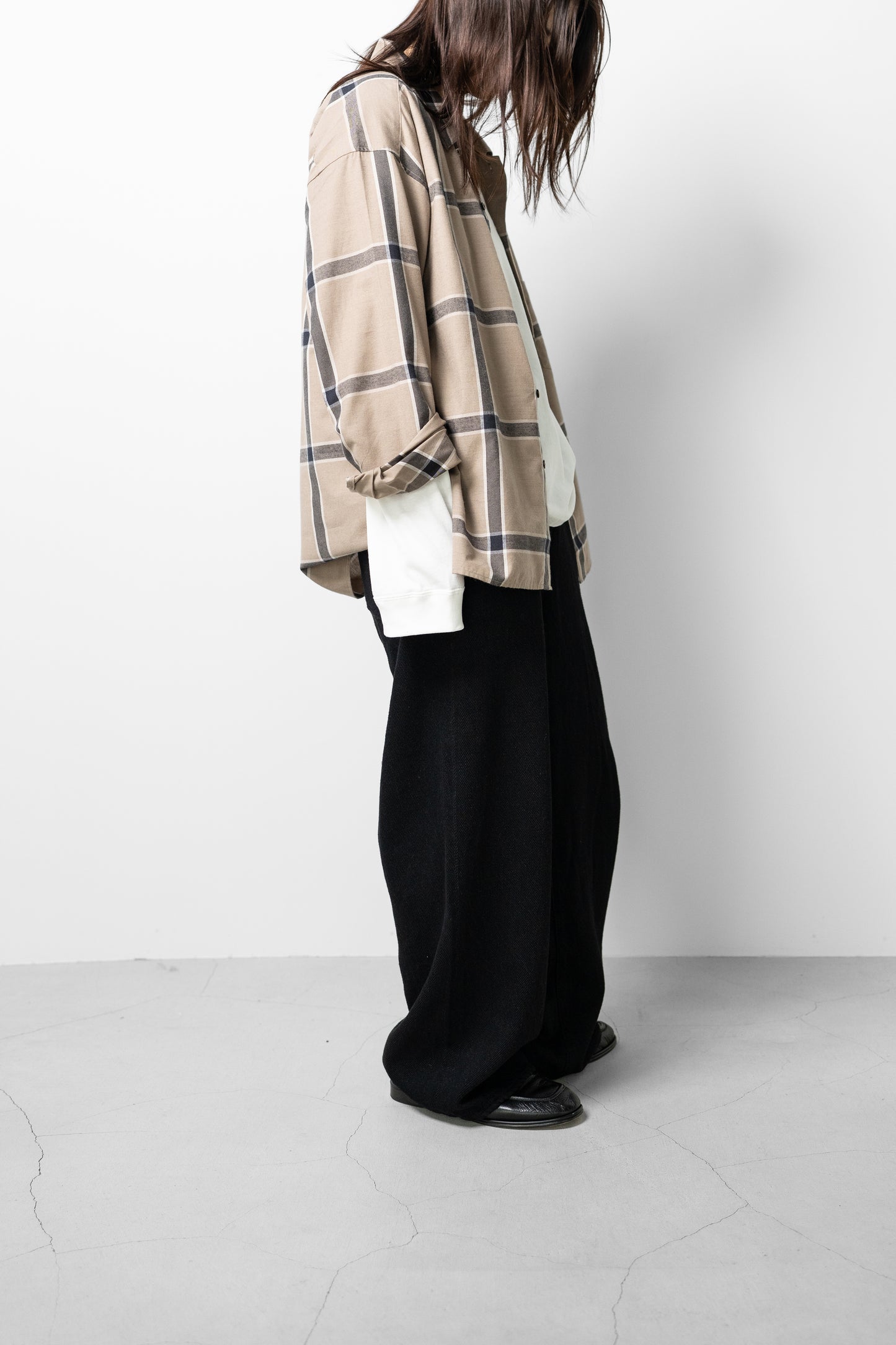 Afiit / CHECK SHIRT "BEIGE"