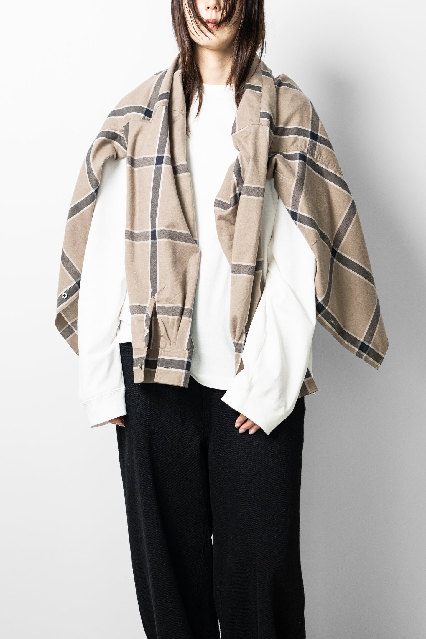 Afiit / CHECK SHIRT "BEIGE"