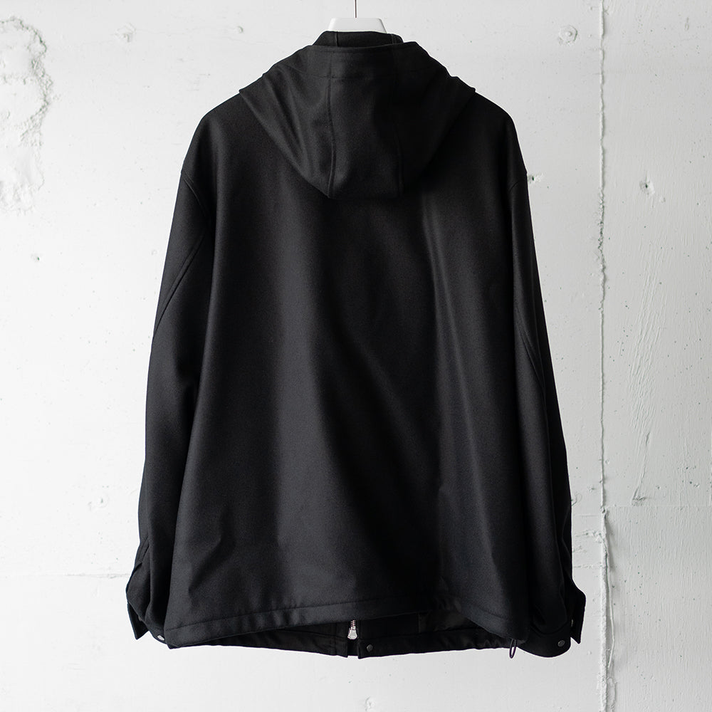 ssstein/ MELTON HOODED BLOUSON "BLACK"