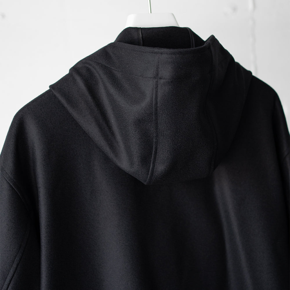 ssstein/ MELTON HOODED BLOUSON "BLACK"