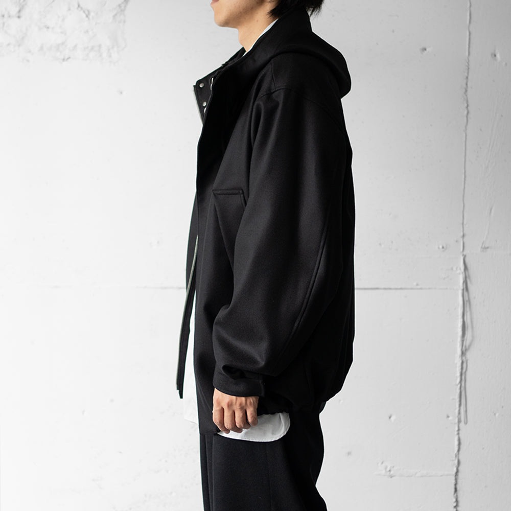 ssstein/ MELTON HOODED BLOUSON "BLACK"