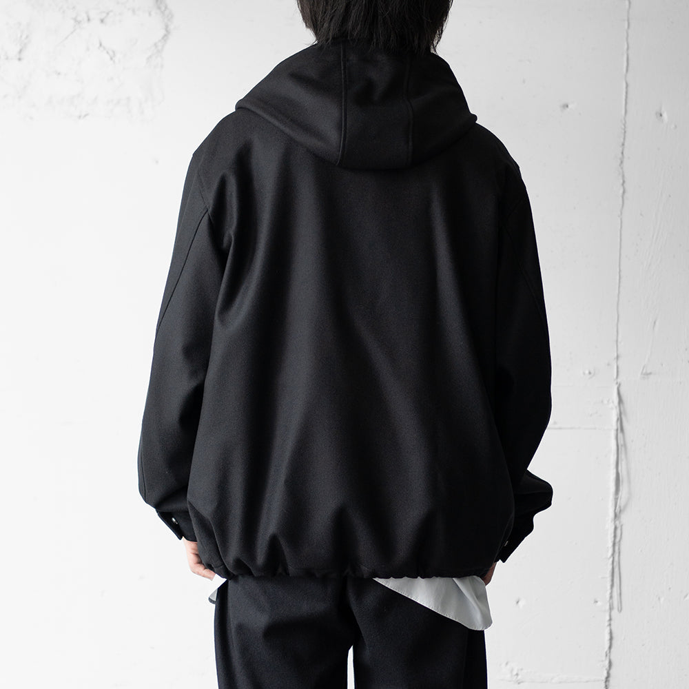 ssstein/ MELTON HOODED BLOUSON "BLACK"