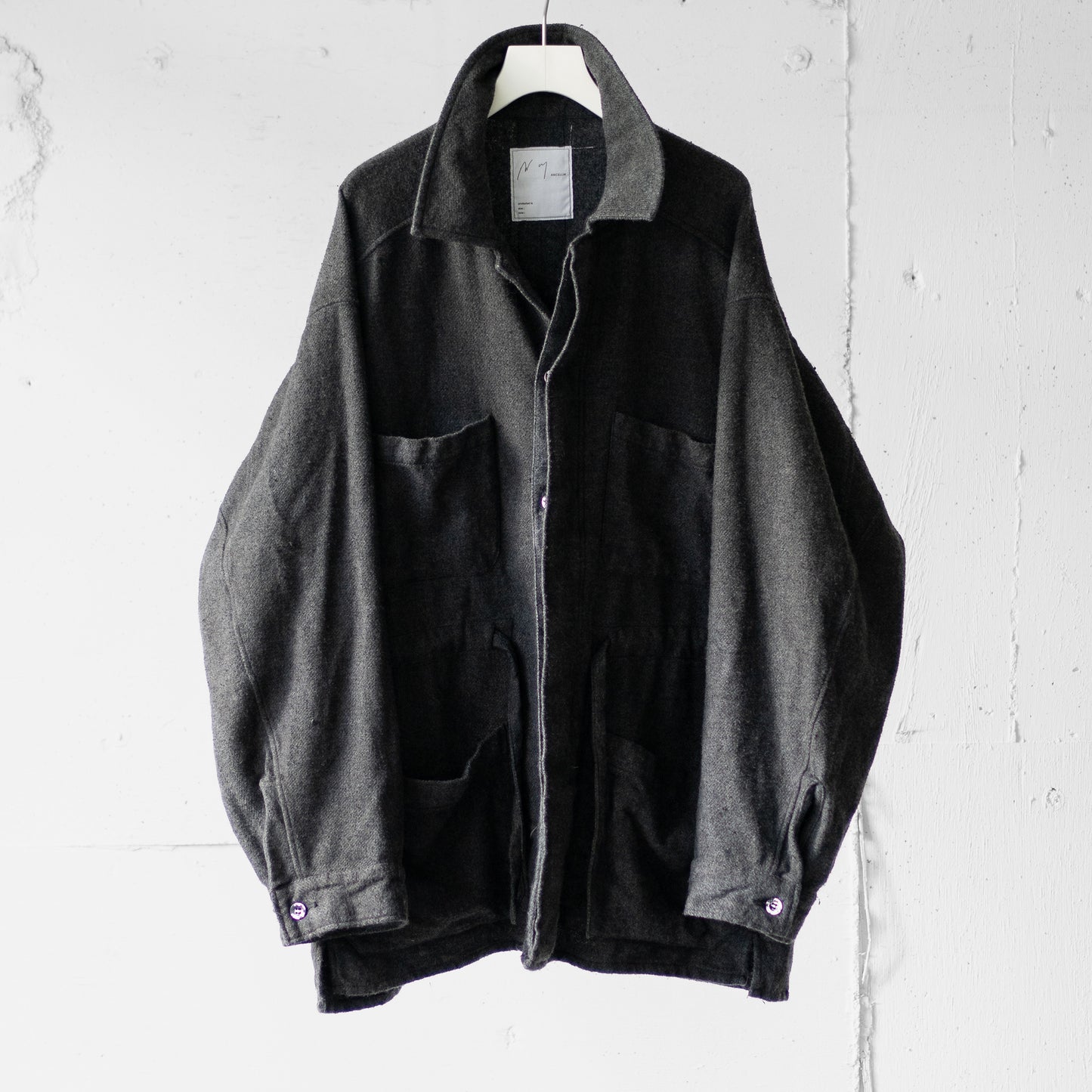 ANCELLM / PILLING SHIRT JACKET -ex- "BLACK"