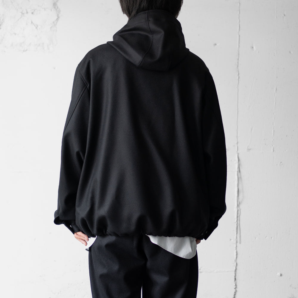 ssstein/ MELTON HOODED BLOUSON "BLACK"