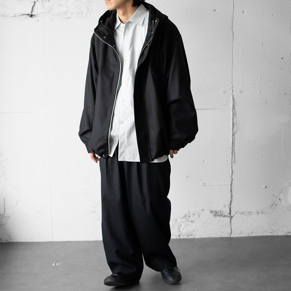 ssstein/ MELTON HOODED BLOUSON "BLACK"