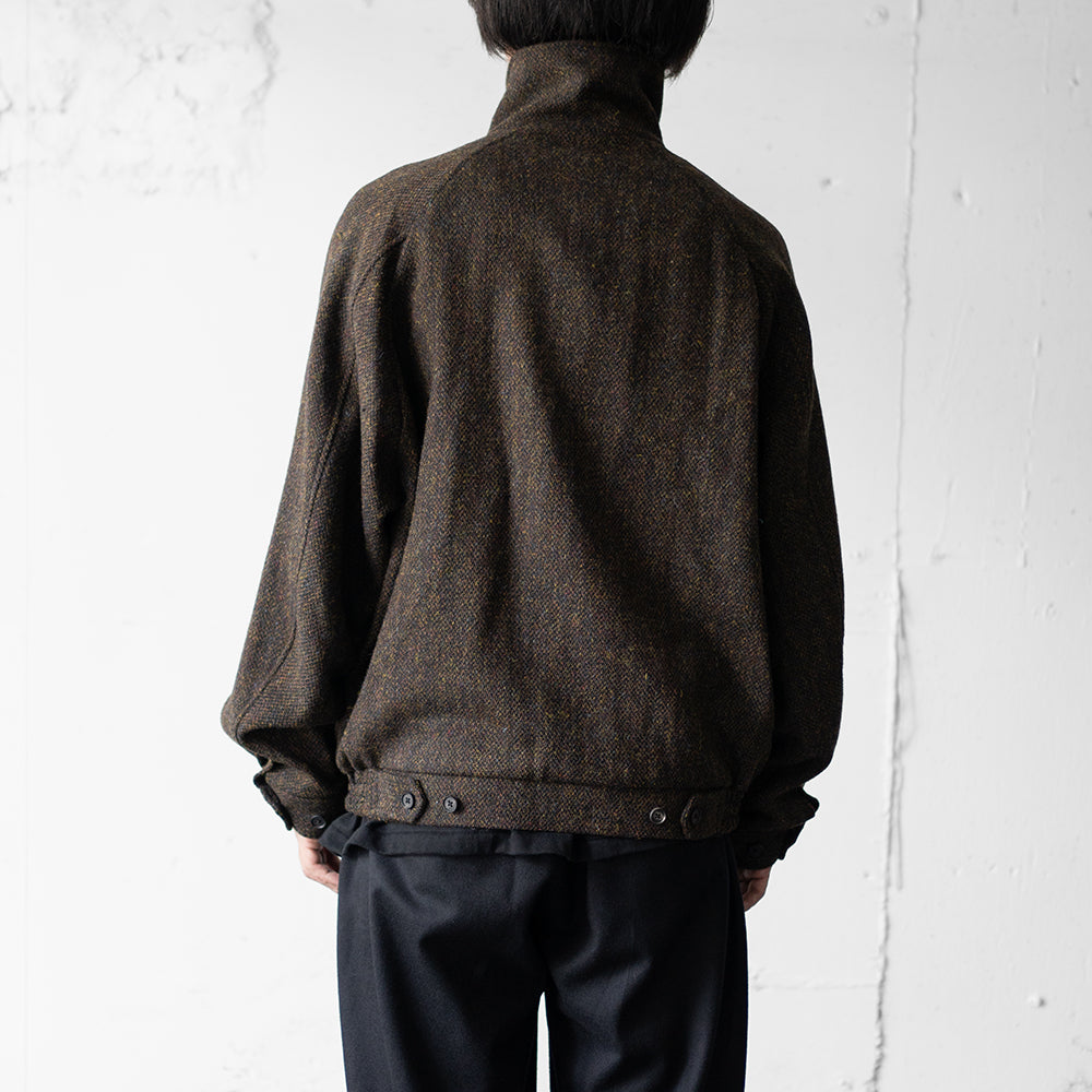 ssstein/ TWEED ZIP UP BLOUSON "DARK BROWN"