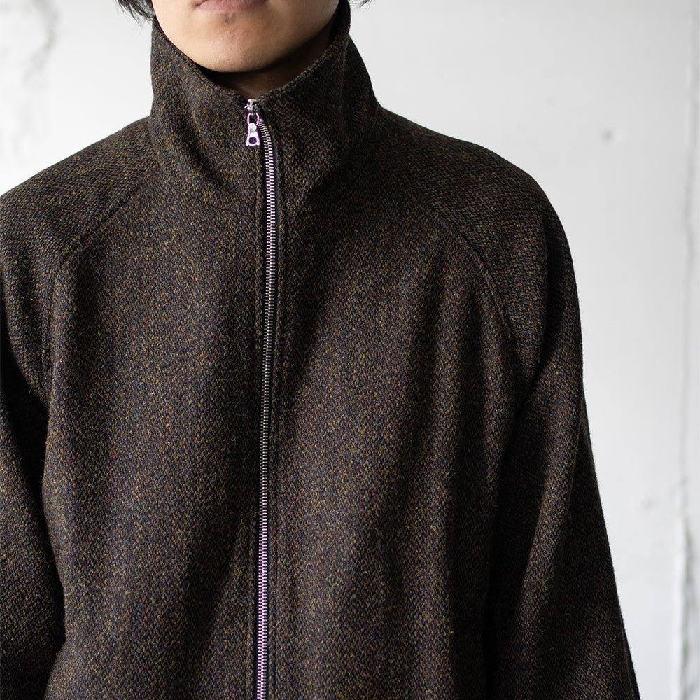 ssstein/ TWEED ZIP UP BLOUSON "DARK BROWN"