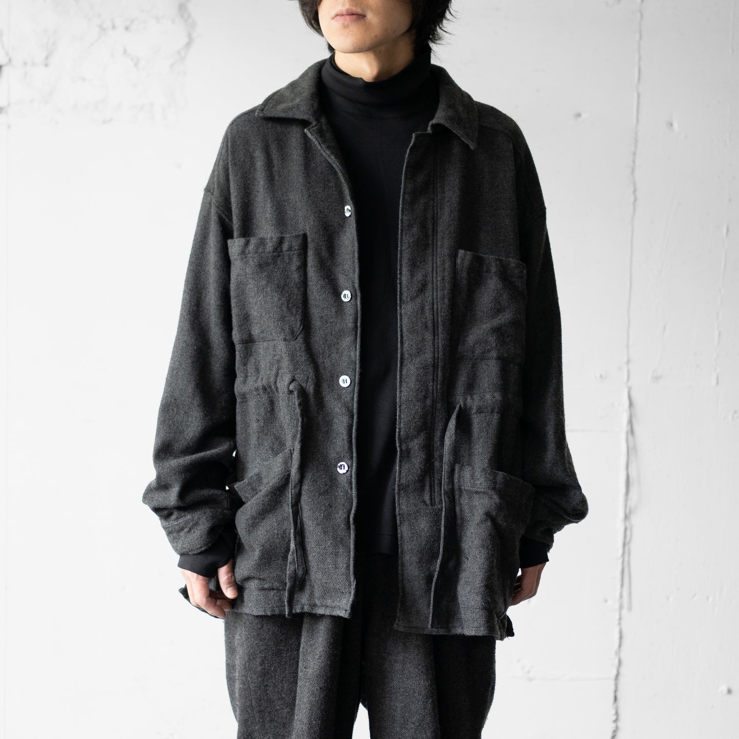 ANCELLM / PILLING SHIRT JACKET -ex- "BLACK"