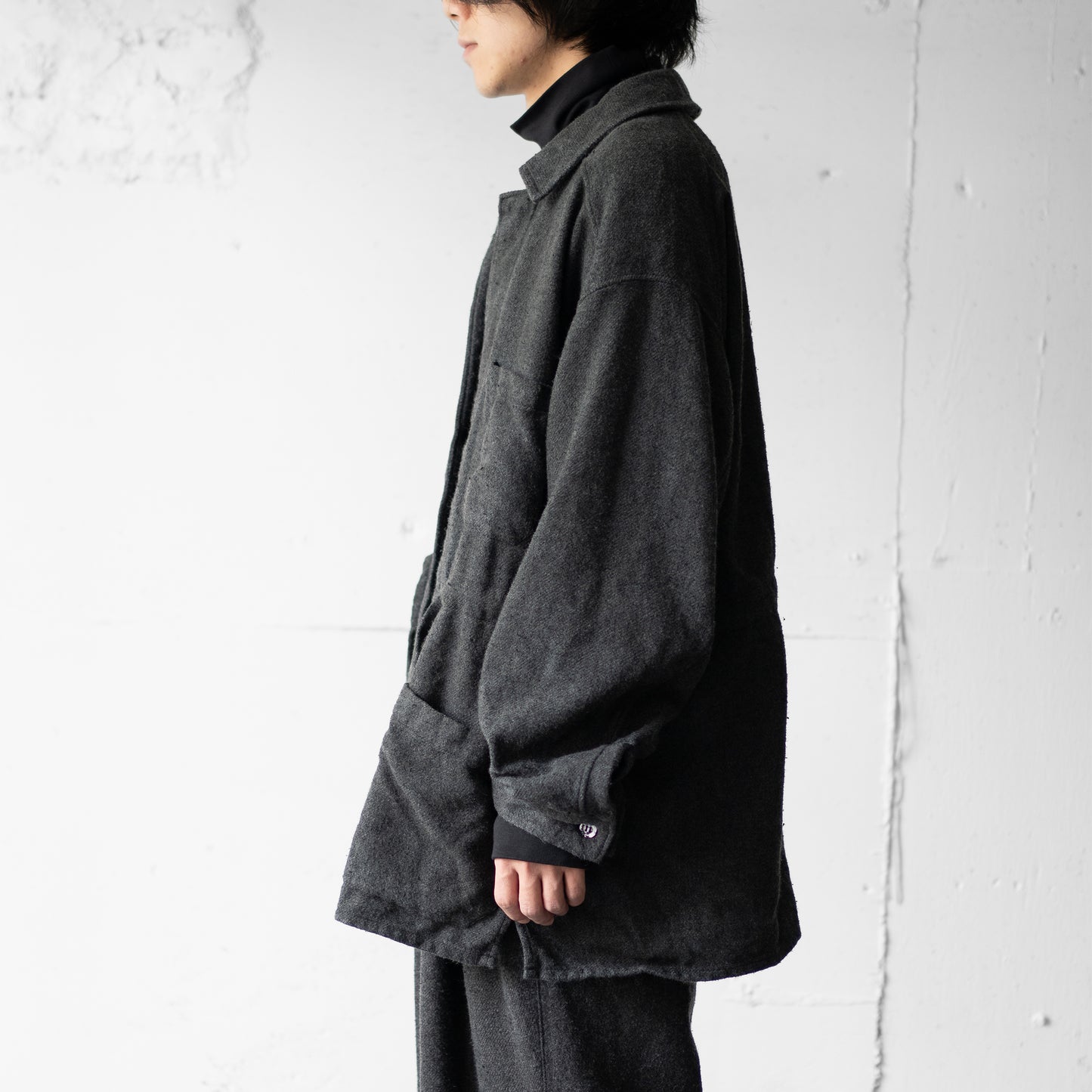 ANCELLM / PILLING SHIRT JACKET -ex- "BLACK"