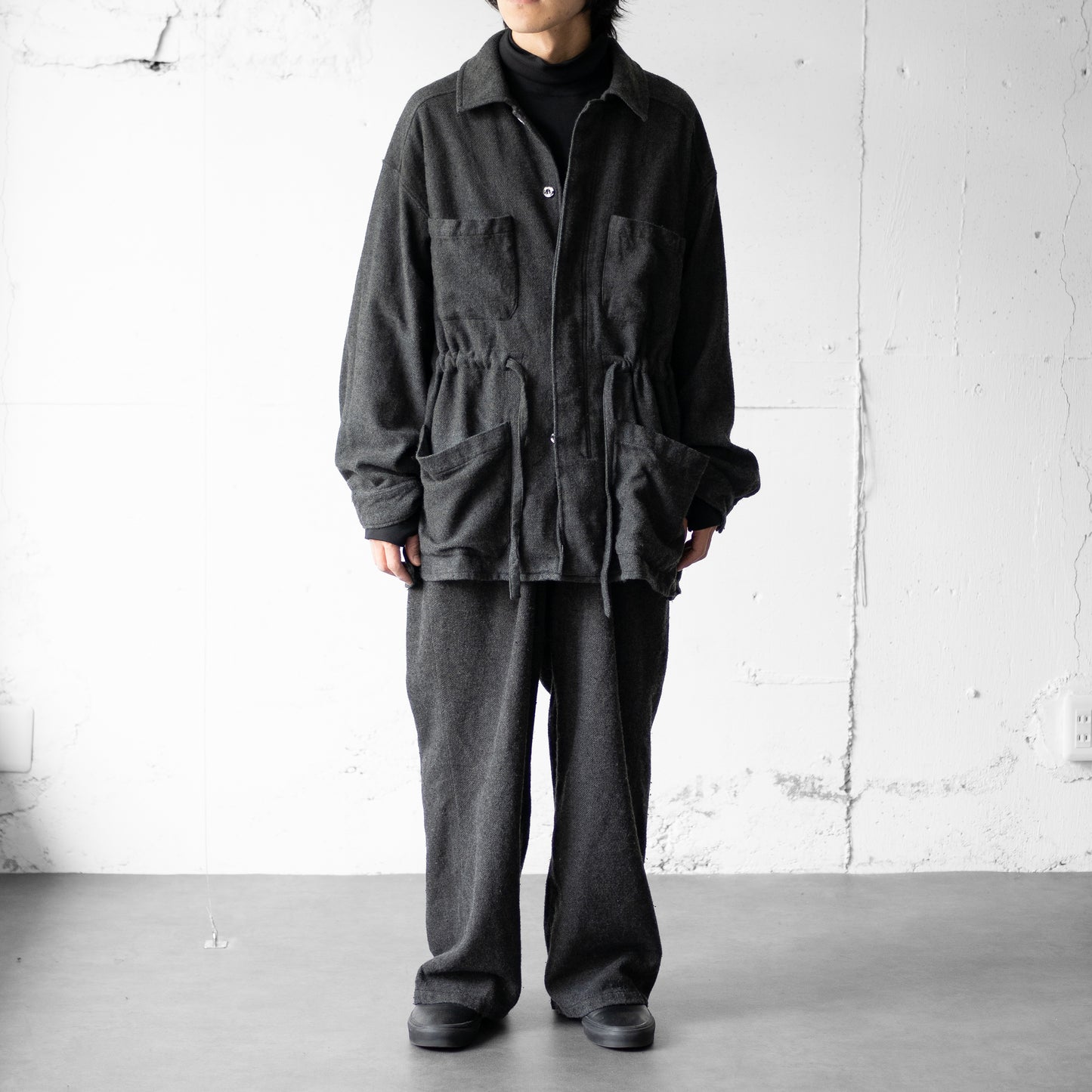 ANCELLM / PILLING SHIRT JACKET -ex- "BLACK"