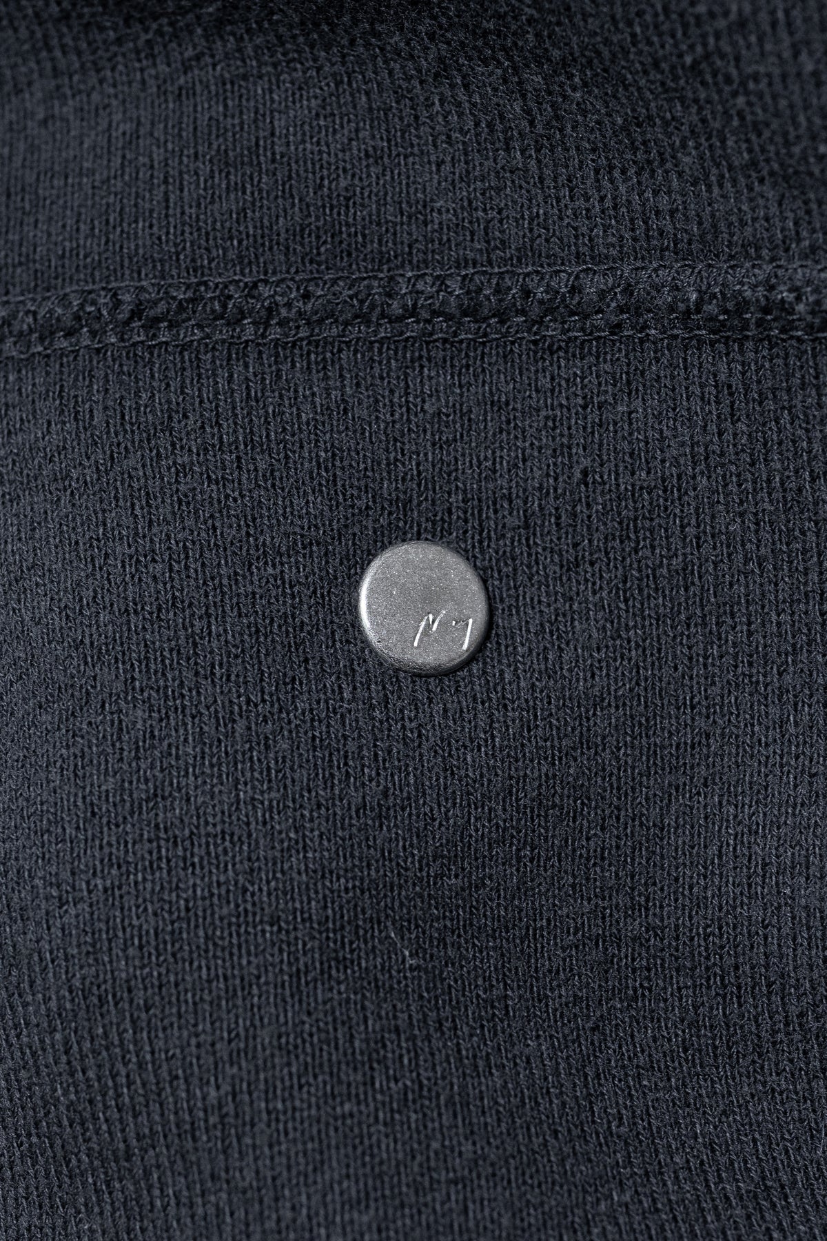 ANCELLM / FLEECE-LINED SWEAT VERSITY SHIRT "BLACK"