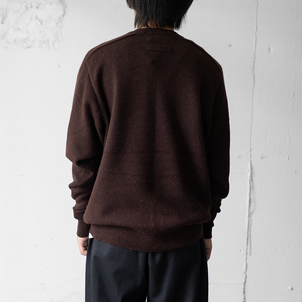 ssstein/ FINE ALPACA KNIT CREW NECK LS "DARK BROWN"