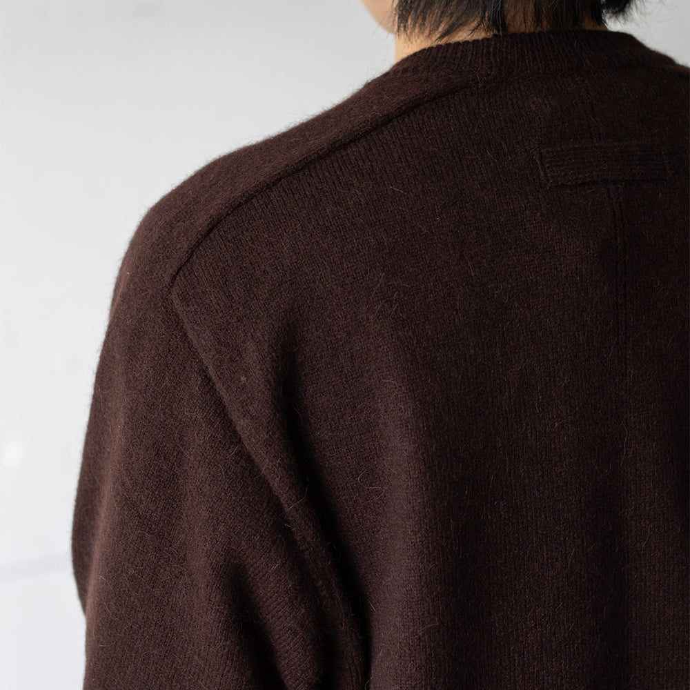 ssstein/ FINE ALPACA KNIT CREW NECK LS "DARK BROWN"