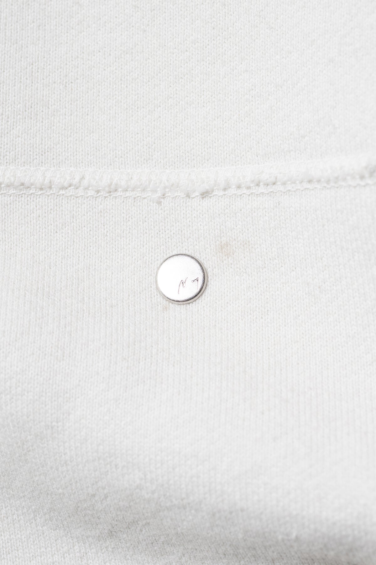 ANCELLM / FLEECE-LINED SWEAT VERSITY SHIRT "WHITE"