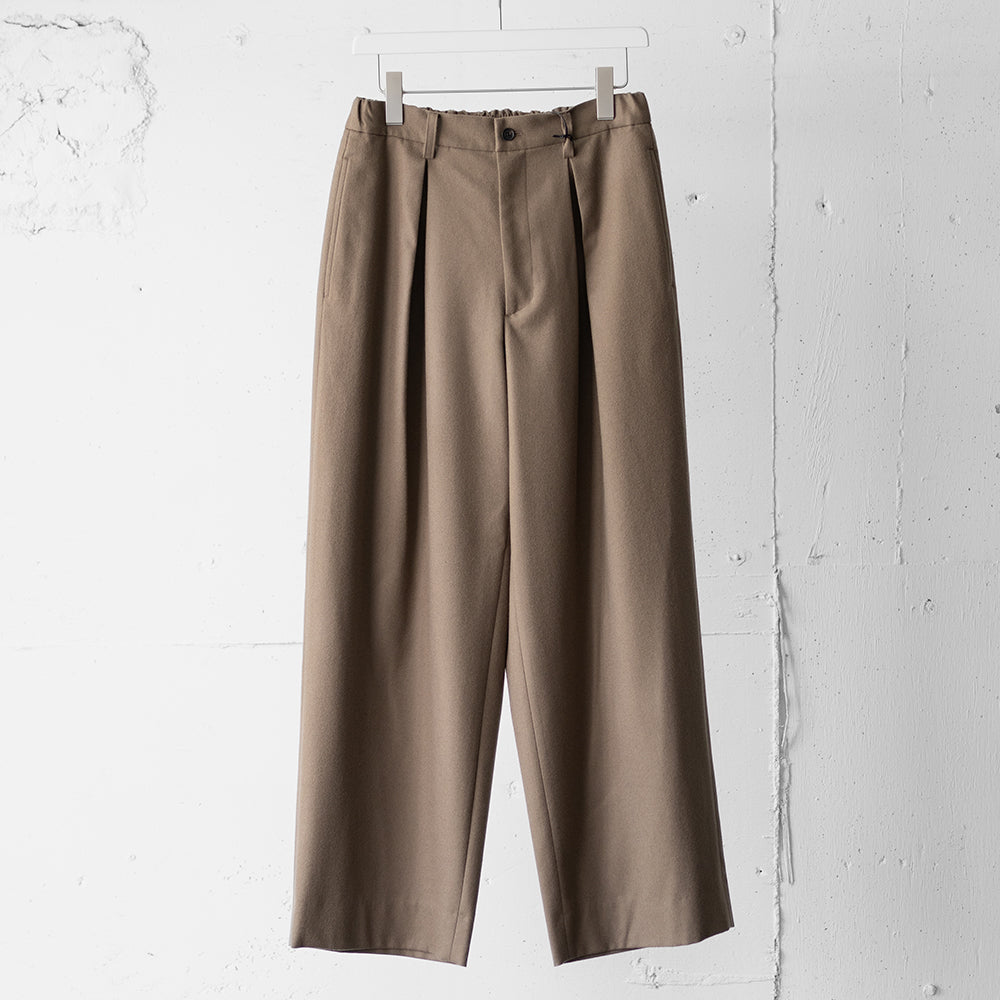 ssstein/ EASY WIDE TROUSERS "DARK BEIGE"