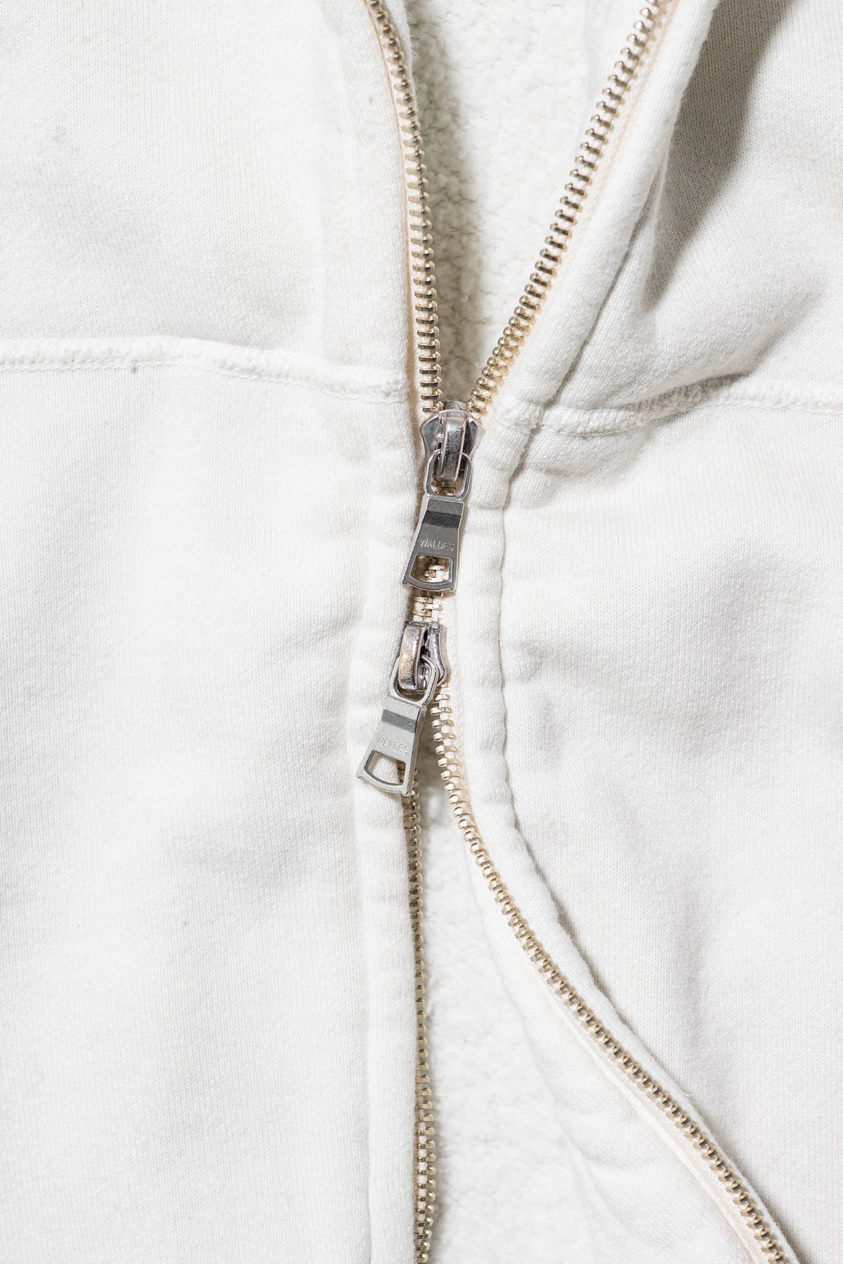 ANCELLM / FLEECE-LINED SWEAT VERSITY SHIRT "WHITE"