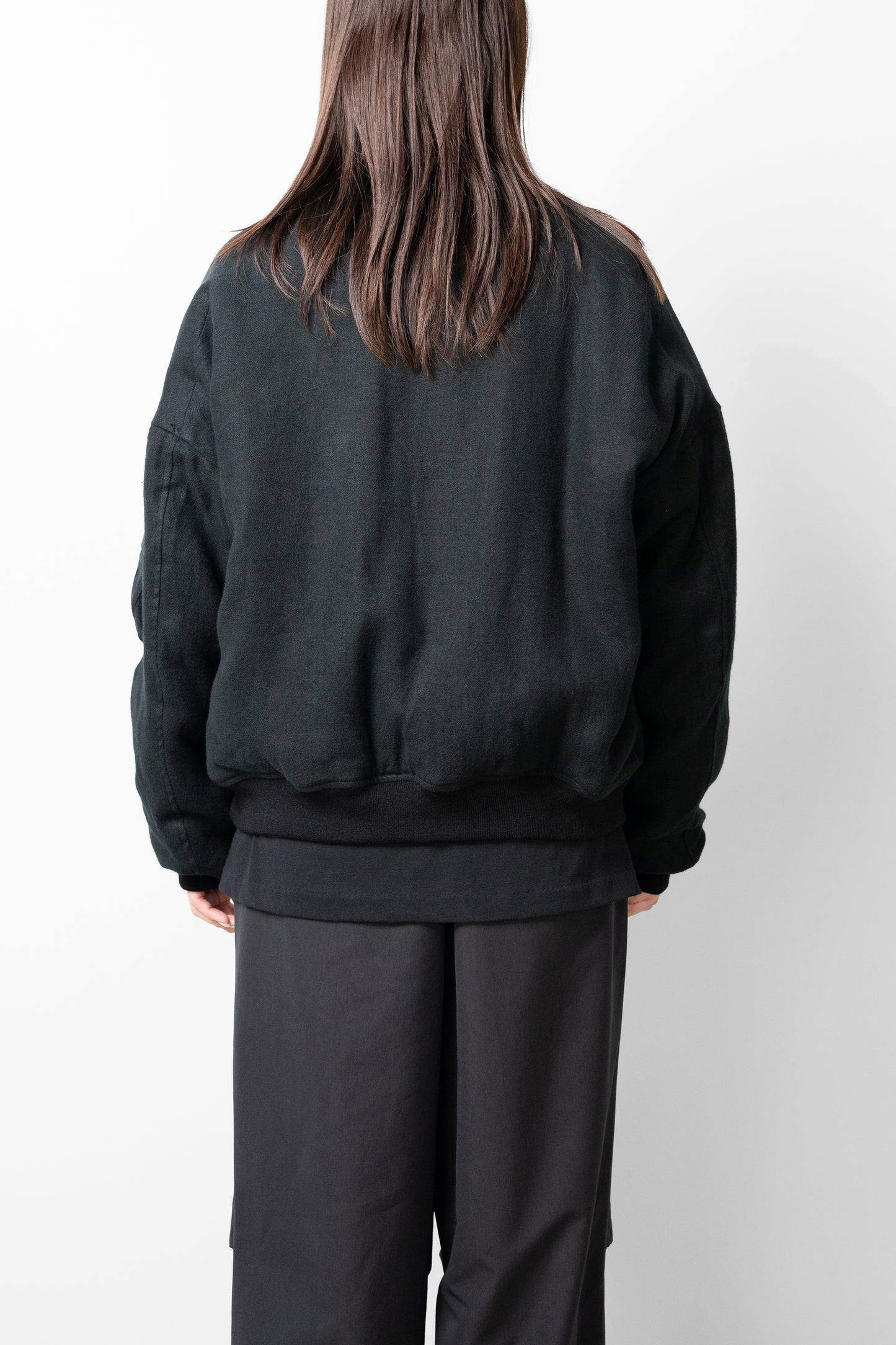 VUJA DÉ / Bale Cocoon Bomber in Linen Viera "BLACK"