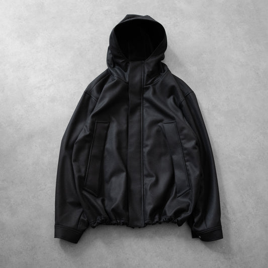 ssstein/ MELTON HOODED BLOUSON "BLACK"