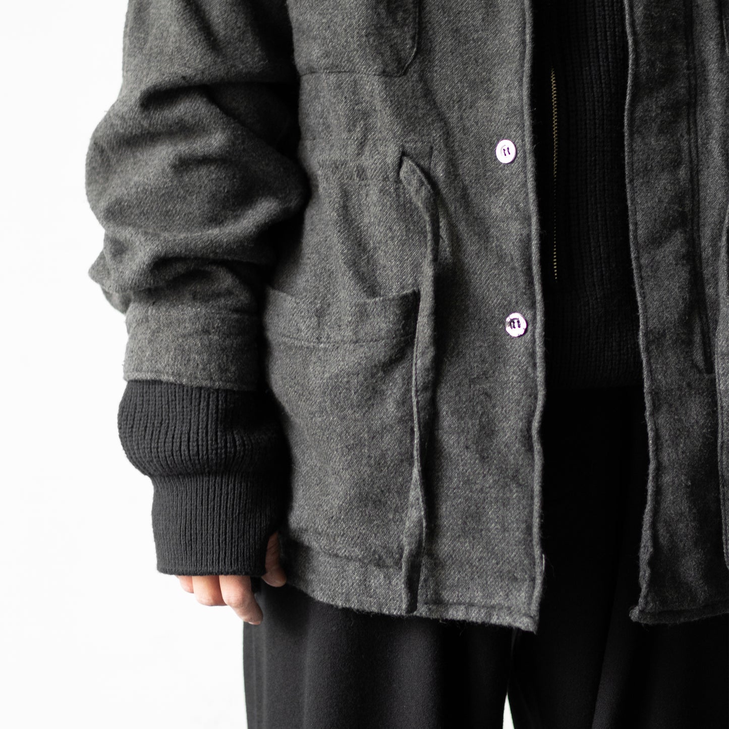 ANCELLM / PILLING SHIRT JACKET -ex- "BLACK"