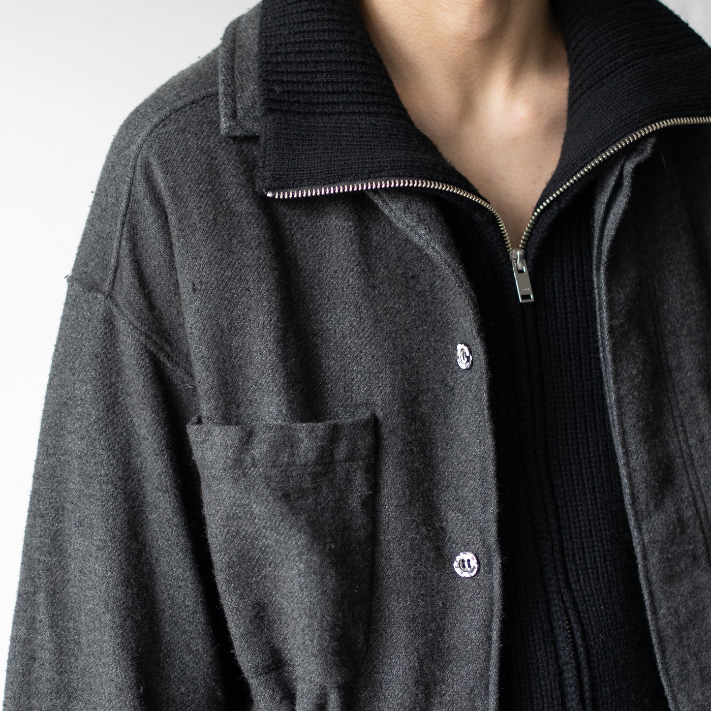 ANCELLM / PILLING SHIRT JACKET -ex- "BLACK"