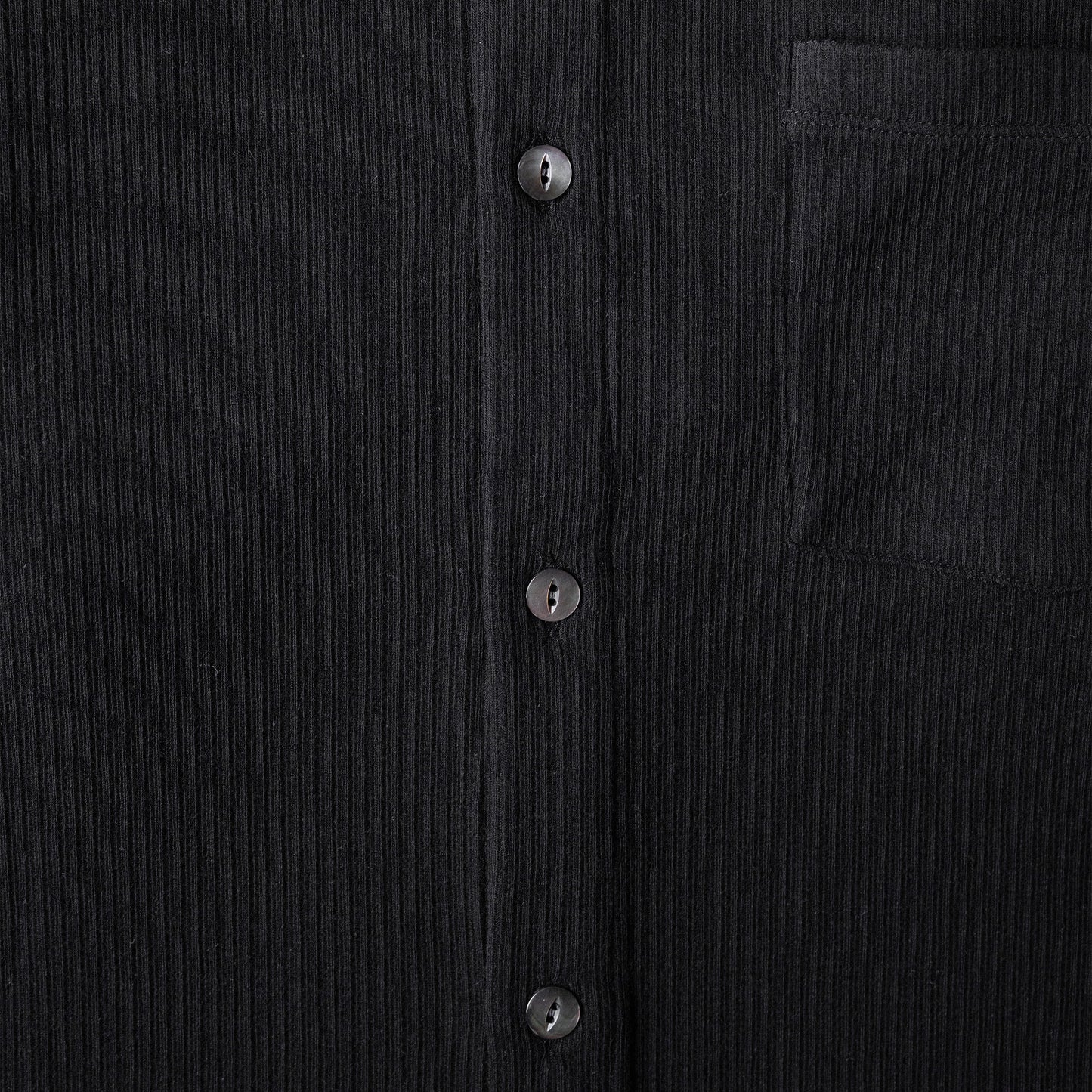 ANCELLM / CAS/SIL KIMONO KNIT SHIRT "BLACK"
