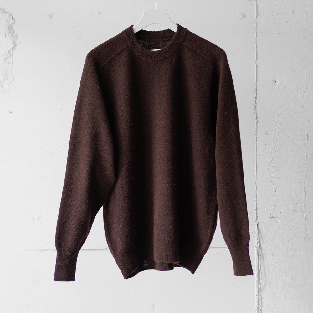 ssstein/ FINE ALPACA KNIT CREW NECK LS "DARK BROWN"