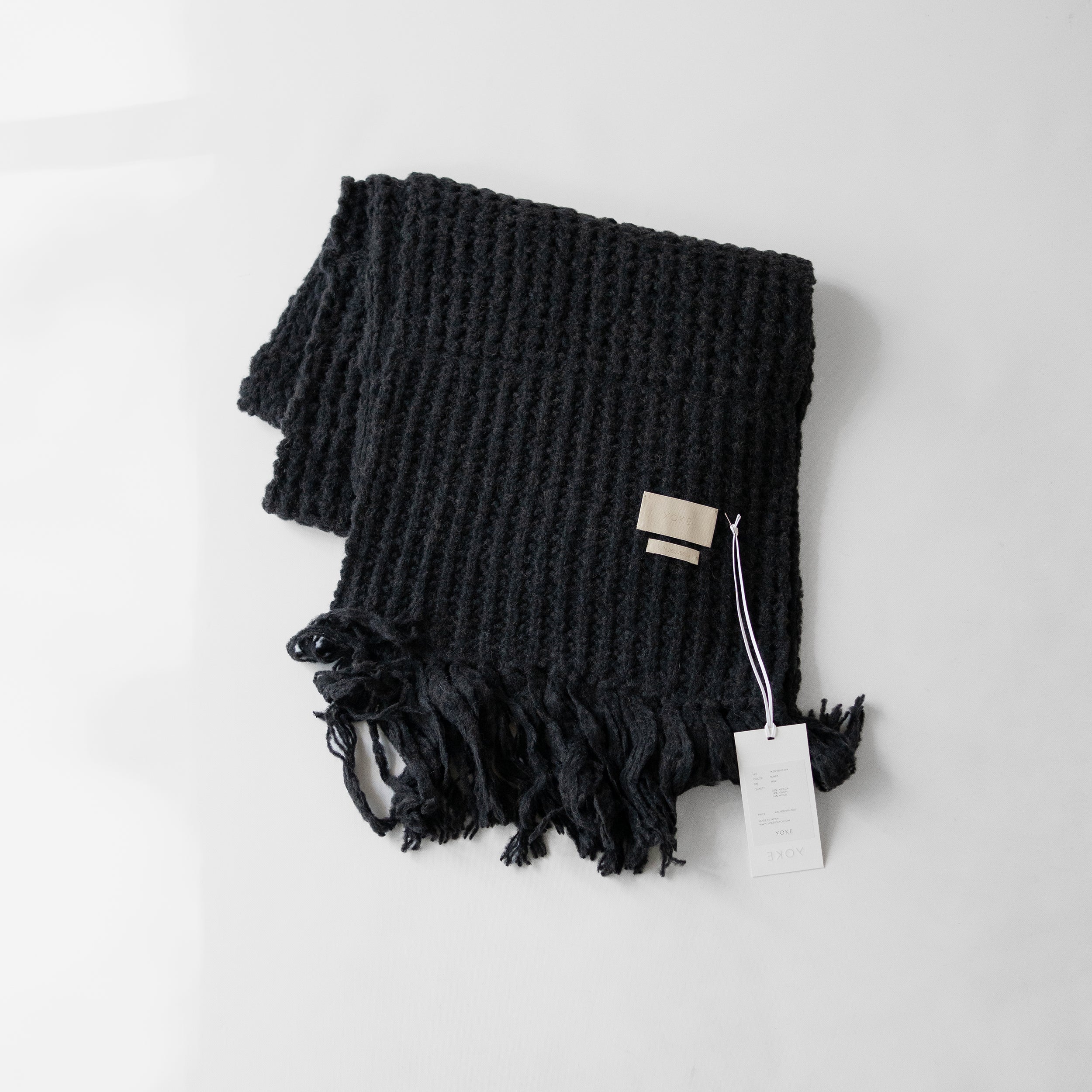 YOKE(ヨーク)/ Baby Alpaca Big Waffle Long Stole 