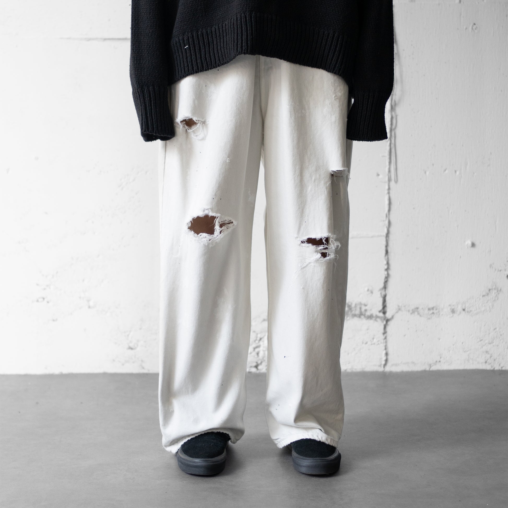 ANCELLM(アンセルム) / DAMAGE WIDE 5P DENIM PANTS  