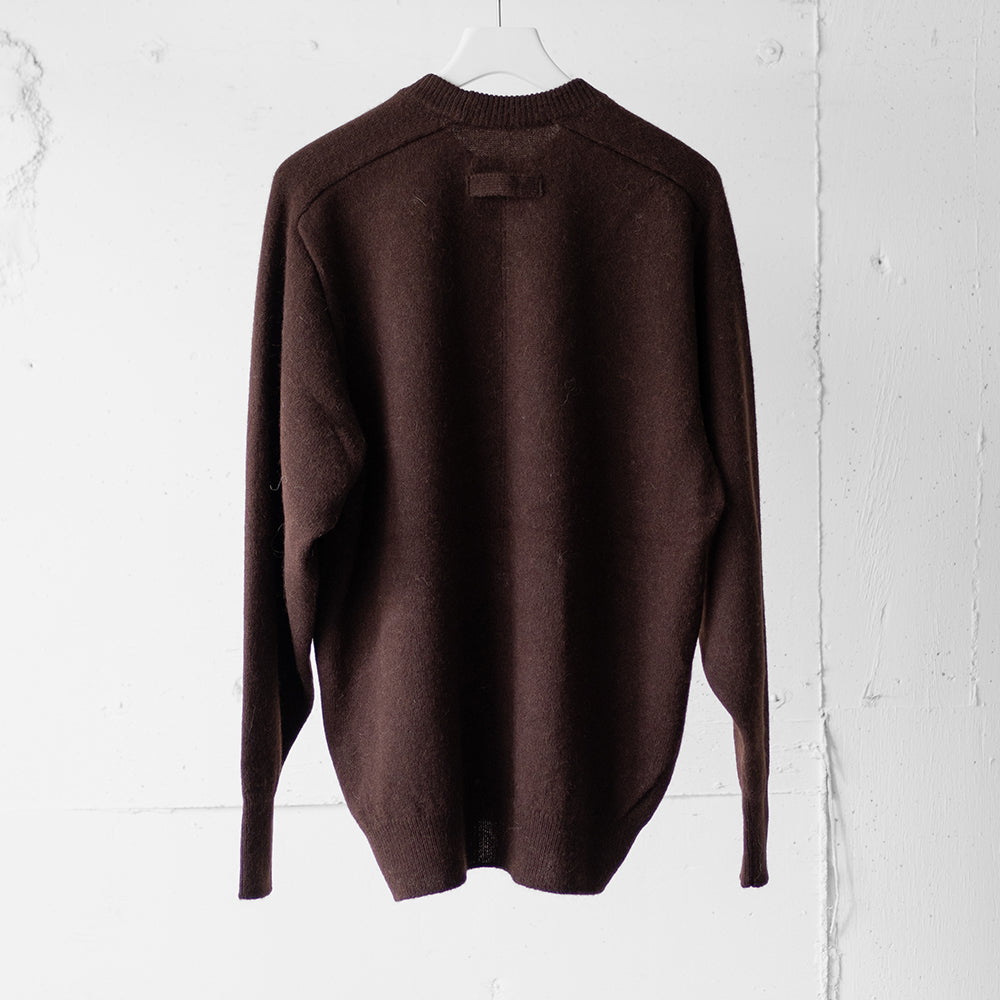 ssstein/ FINE ALPACA KNIT CREW NECK LS "DARK BROWN"