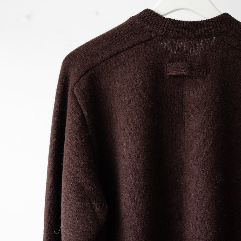 ssstein/ FINE ALPACA KNIT CREW NECK LS "DARK BROWN"