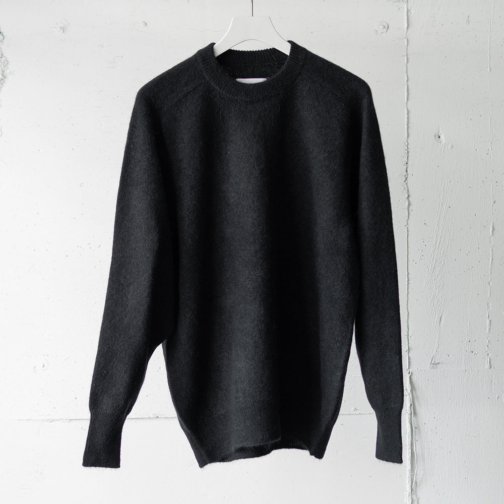 ssstein/ FINE ALPACA KNIT CREW NECK LS "BLACK"