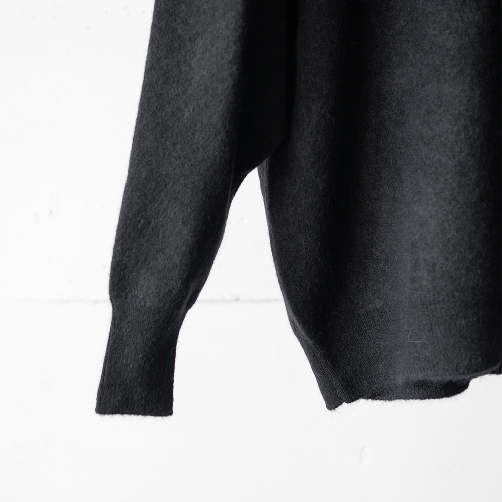 ssstein/ FINE ALPACA KNIT CREW NECK LS "BLACK"