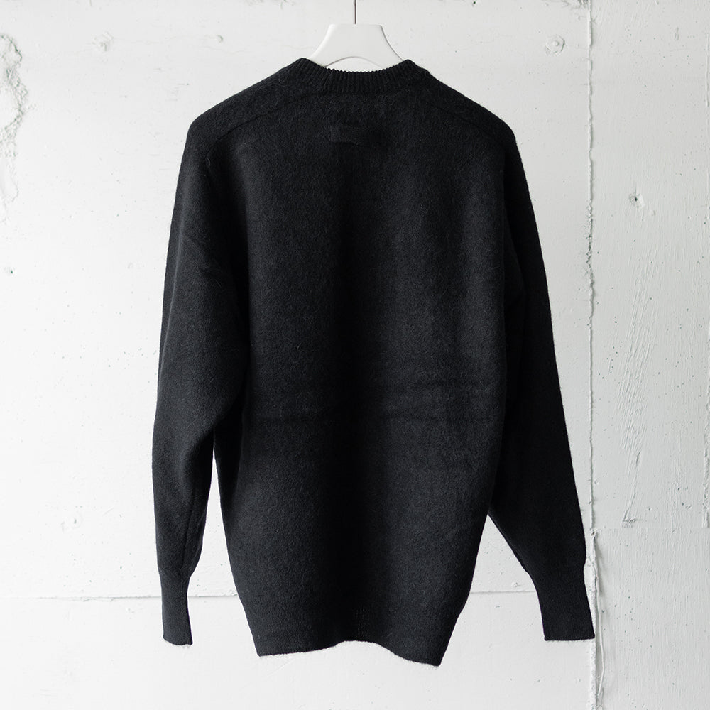 ssstein/ FINE ALPACA KNIT CREW NECK LS "BLACK"