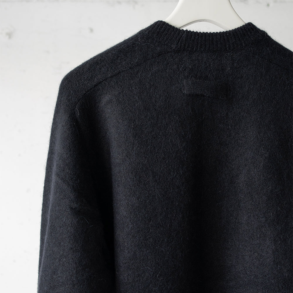 ssstein/ FINE ALPACA KNIT CREW NECK LS "BLACK"