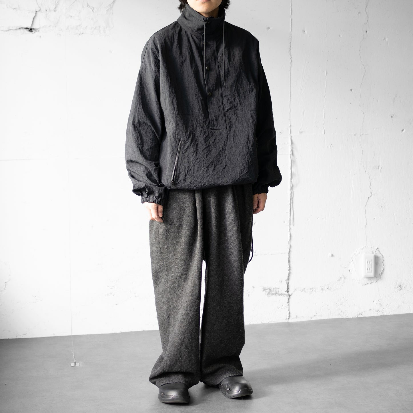 ANCELLM / PILLING TUCK PANTS -ex- "BLACK"