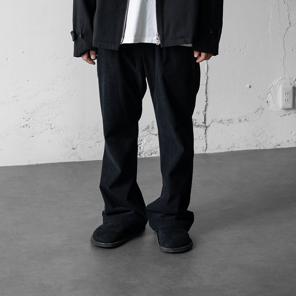 SAYATOMO / 1-Tack Corduroy Bootcut Pants "Black"