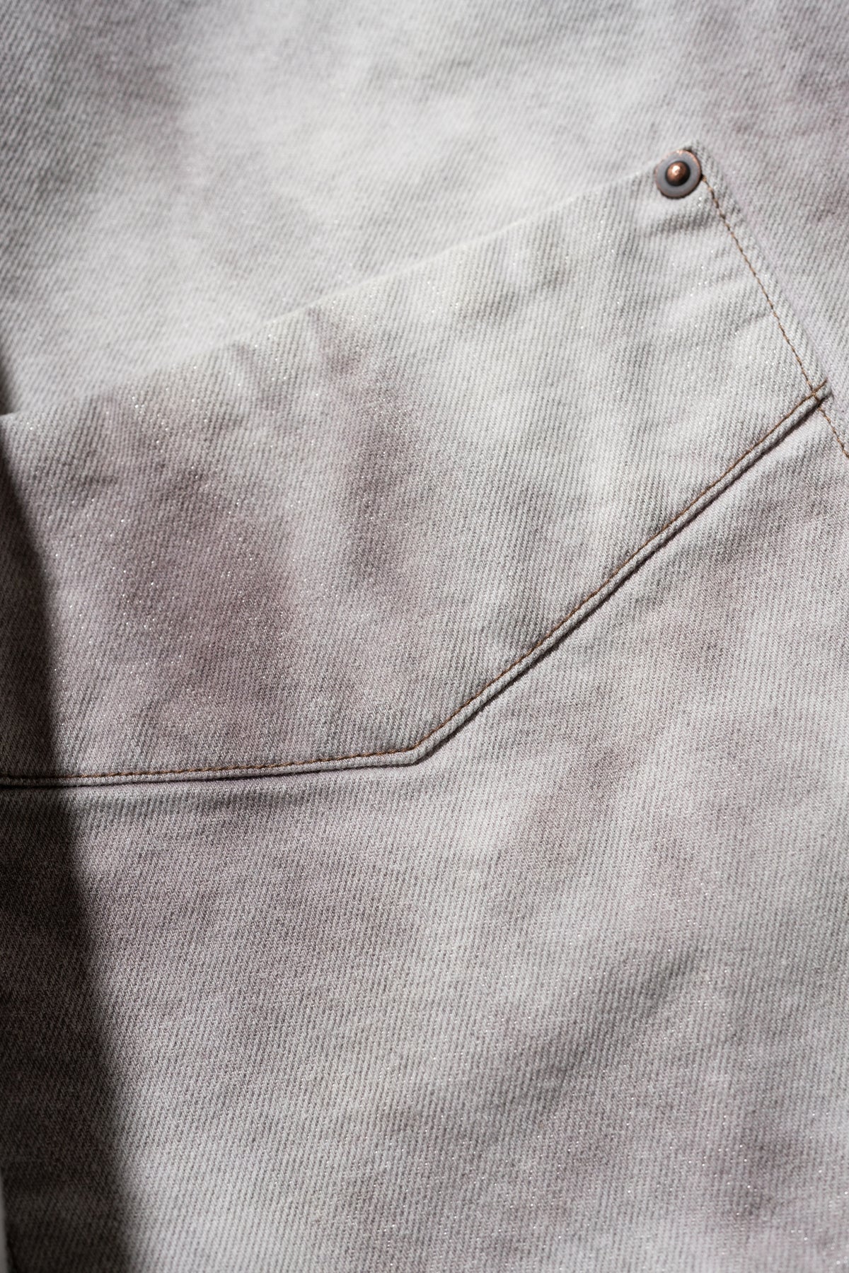 ANTHEM A/ HAND VINTAGE DYED SPARKLE DENIM JACKET "FOG PURPLE"