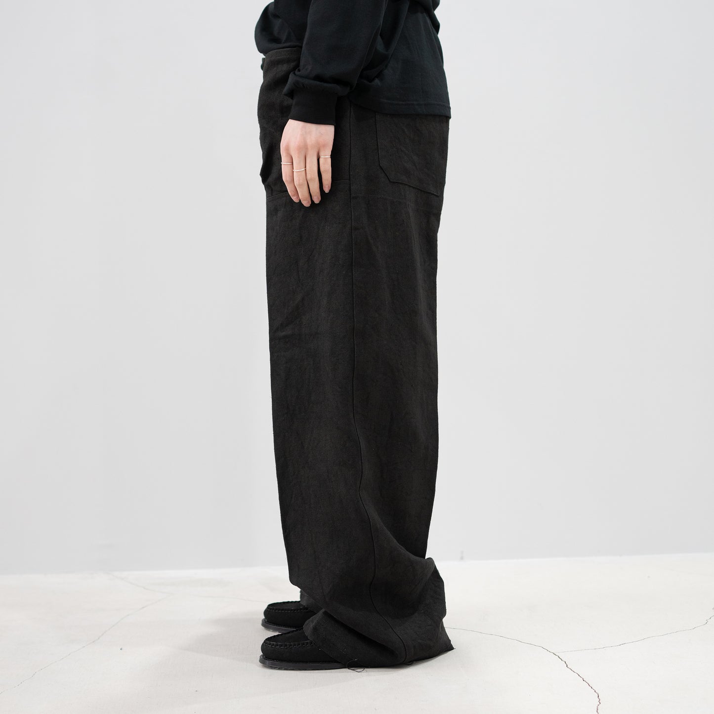 BIBLIOTHERK /  WIDE TROUSERS "BLACK"