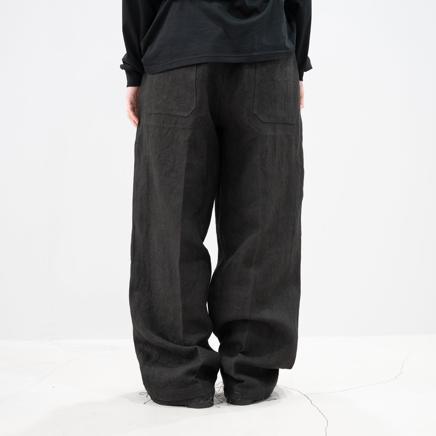 BIBLIOTHERK /  WIDE TROUSERS "BLACK"