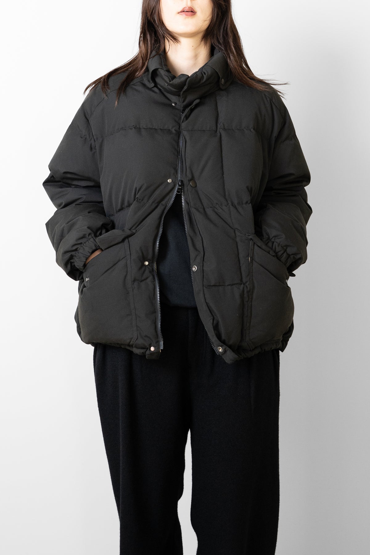 ANCELLM / AGING DOWN JACKET "BLACK"