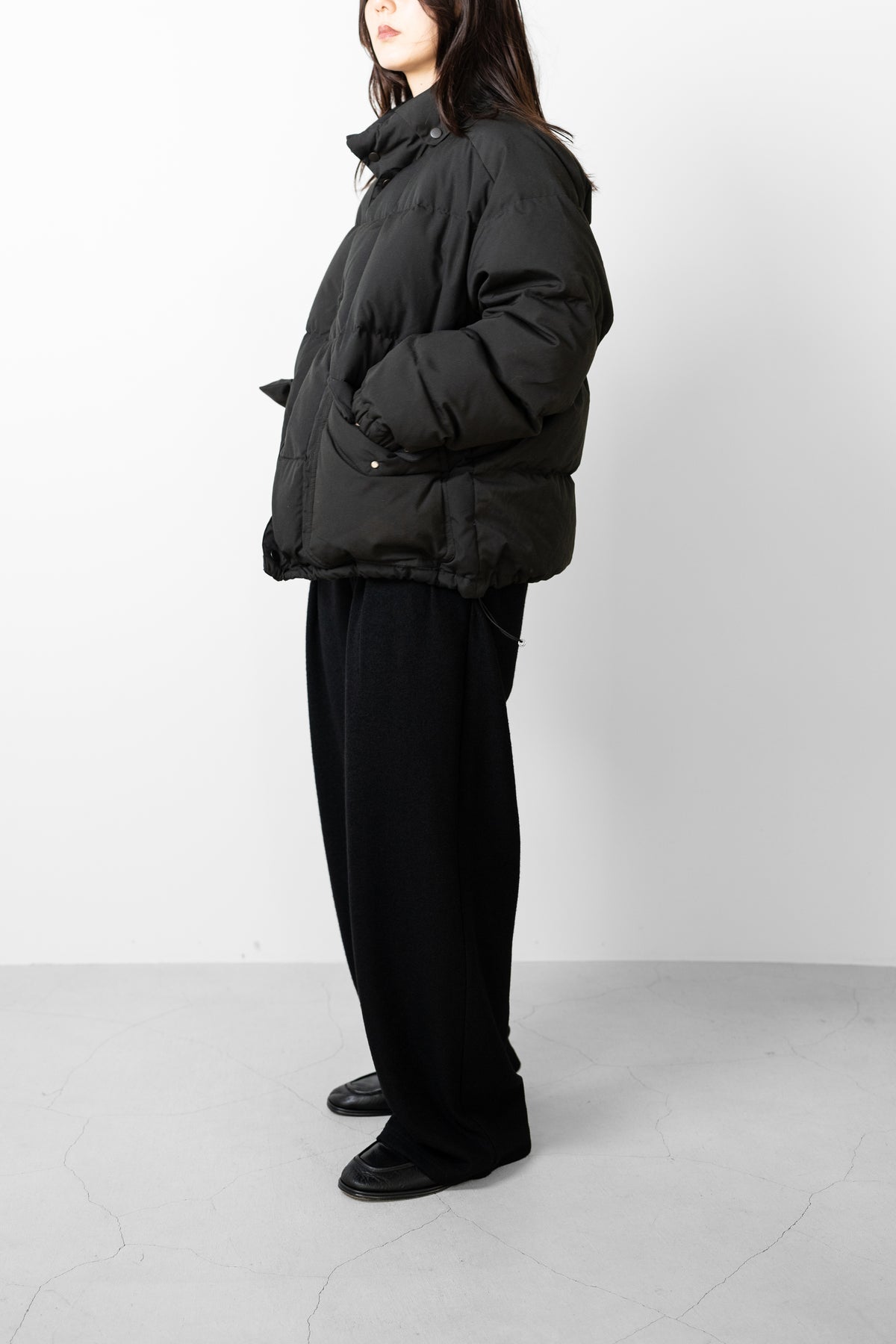 ANCELLM / AGING DOWN JACKET "BLACK"