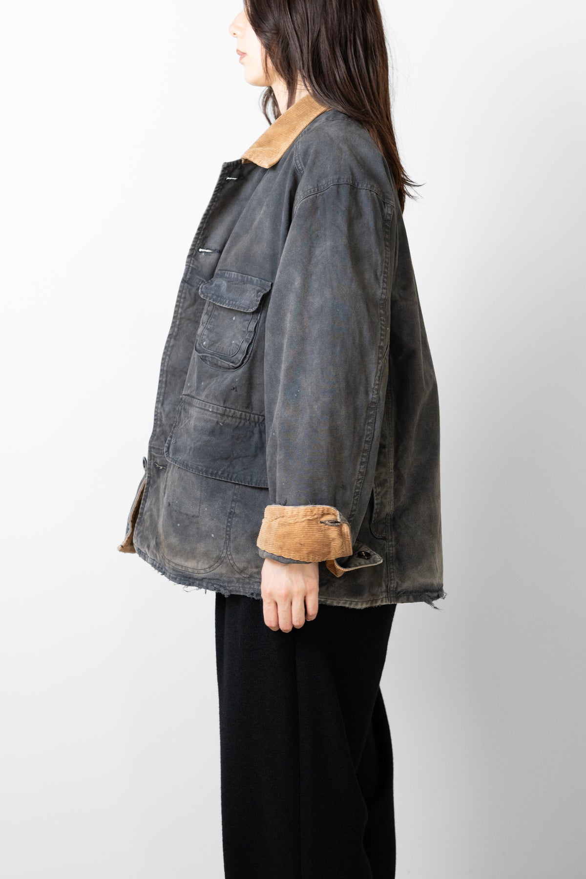 ANCELLM / REVERSIBLE WORK JACKET "BLACK"