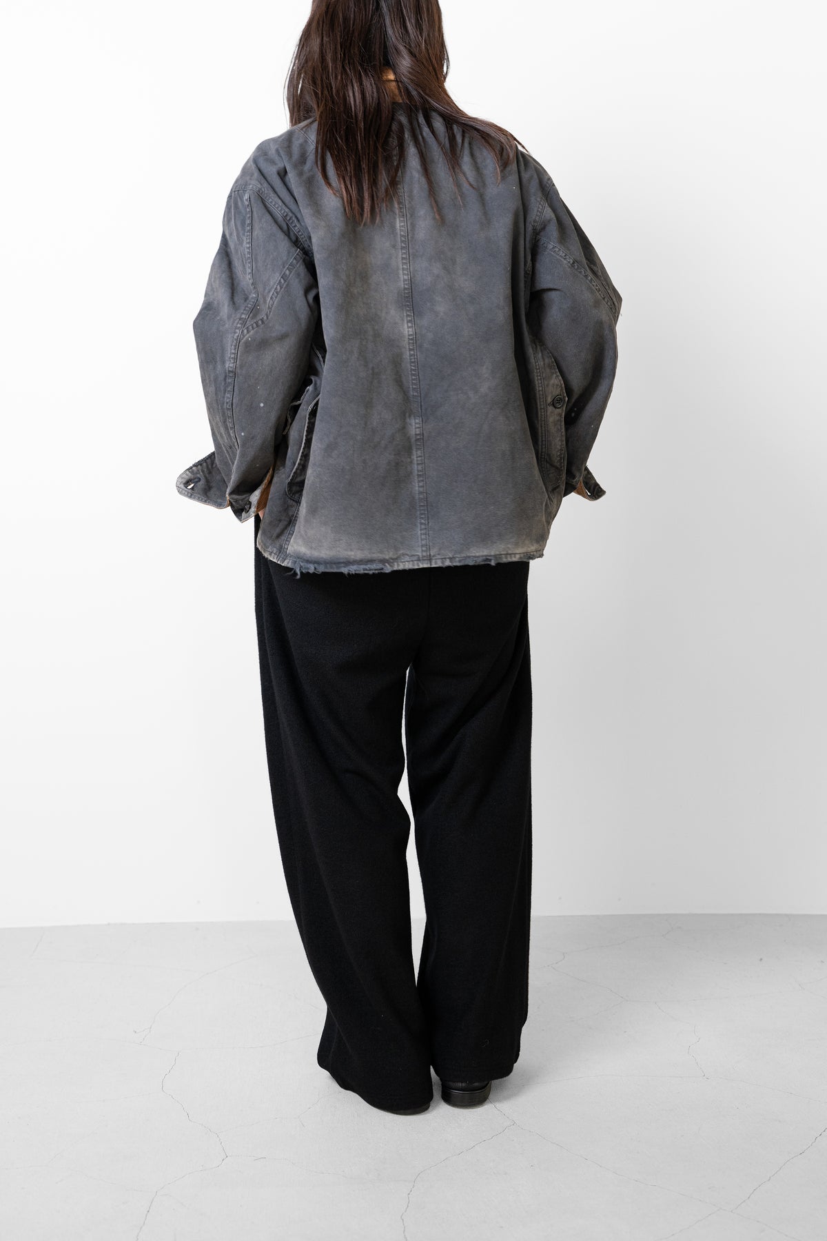 ANCELLM / REVERSIBLE WORK JACKET "BLACK"