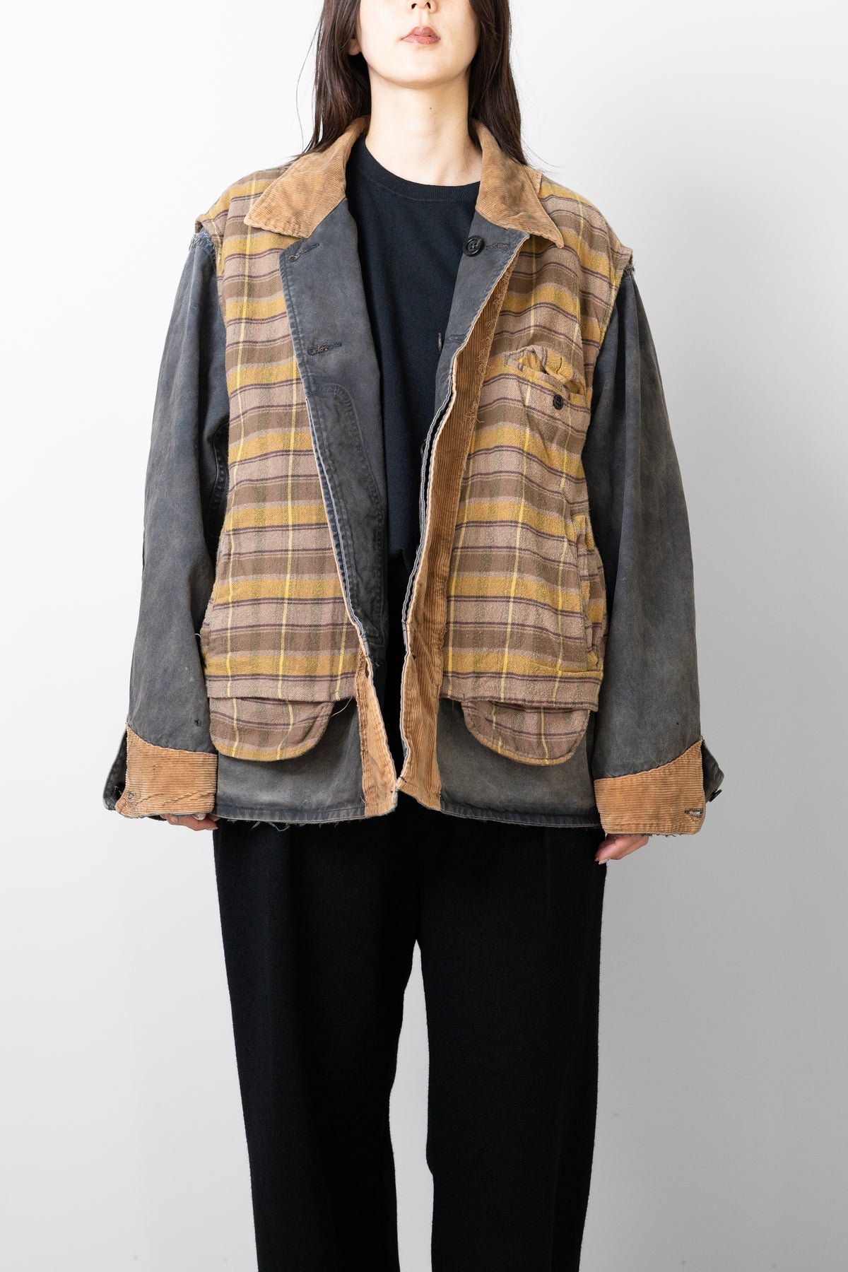ANCELLM / REVERSIBLE WORK JACKET "BLACK"