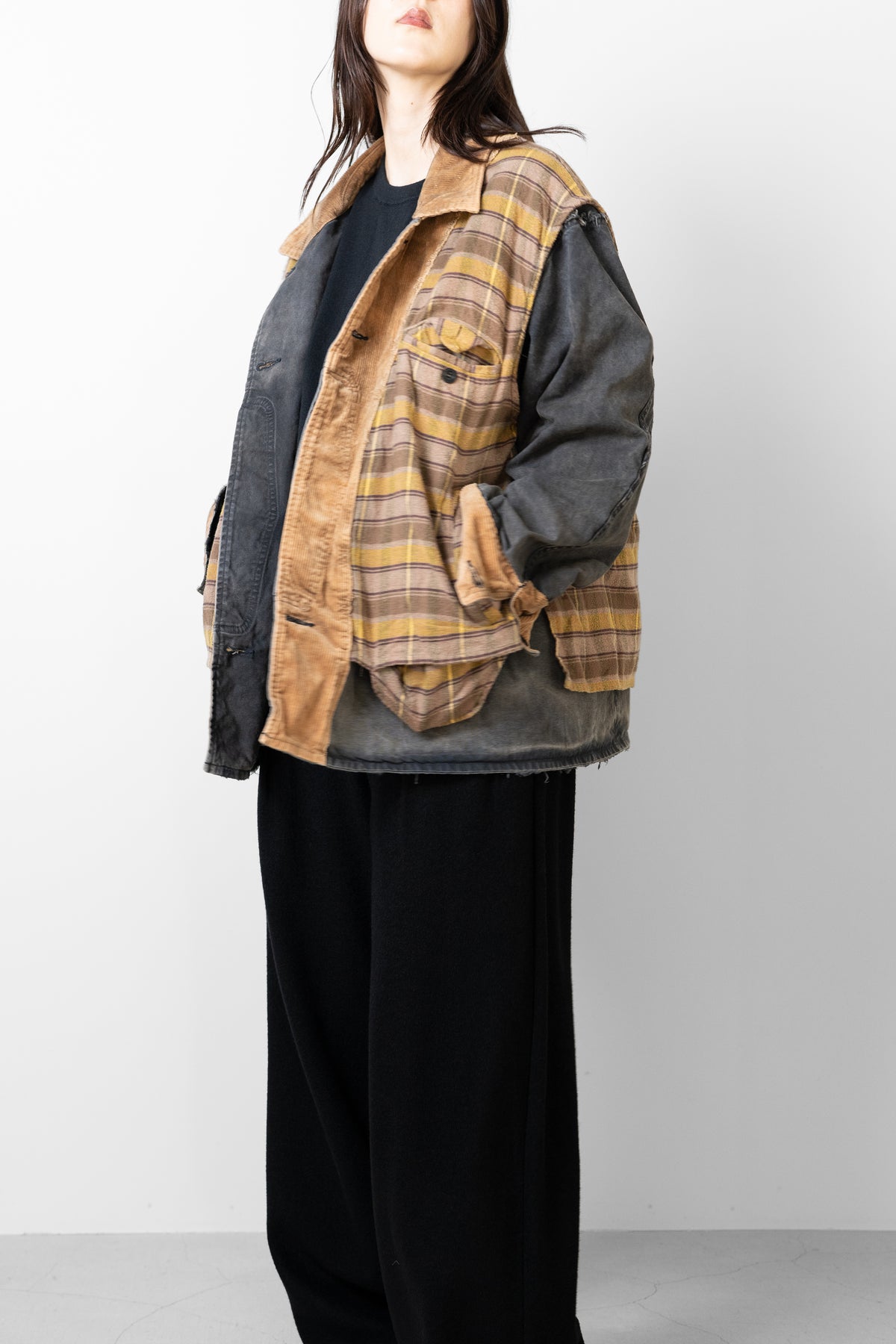 ANCELLM / REVERSIBLE WORK JACKET "BLACK"