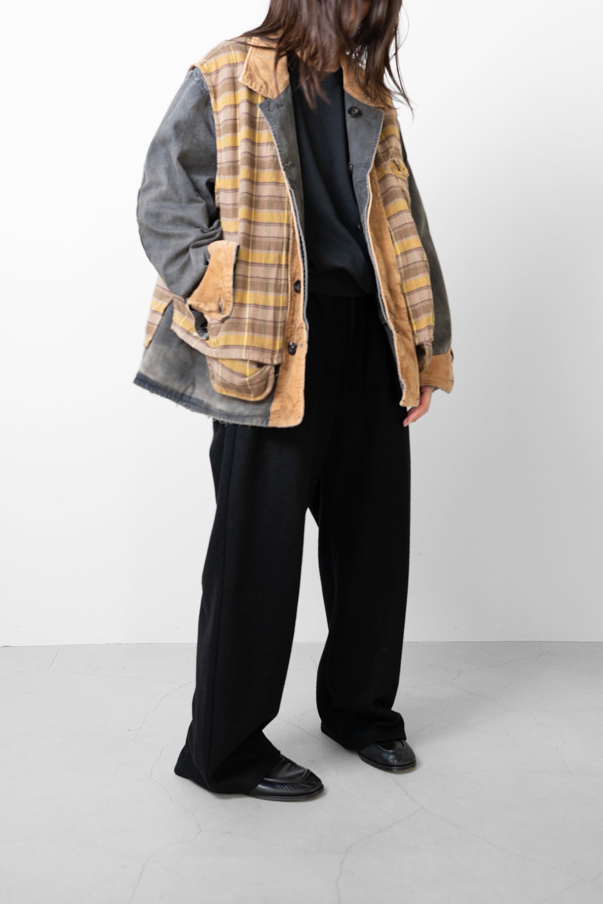 ANCELLM / REVERSIBLE WORK JACKET "BLACK"