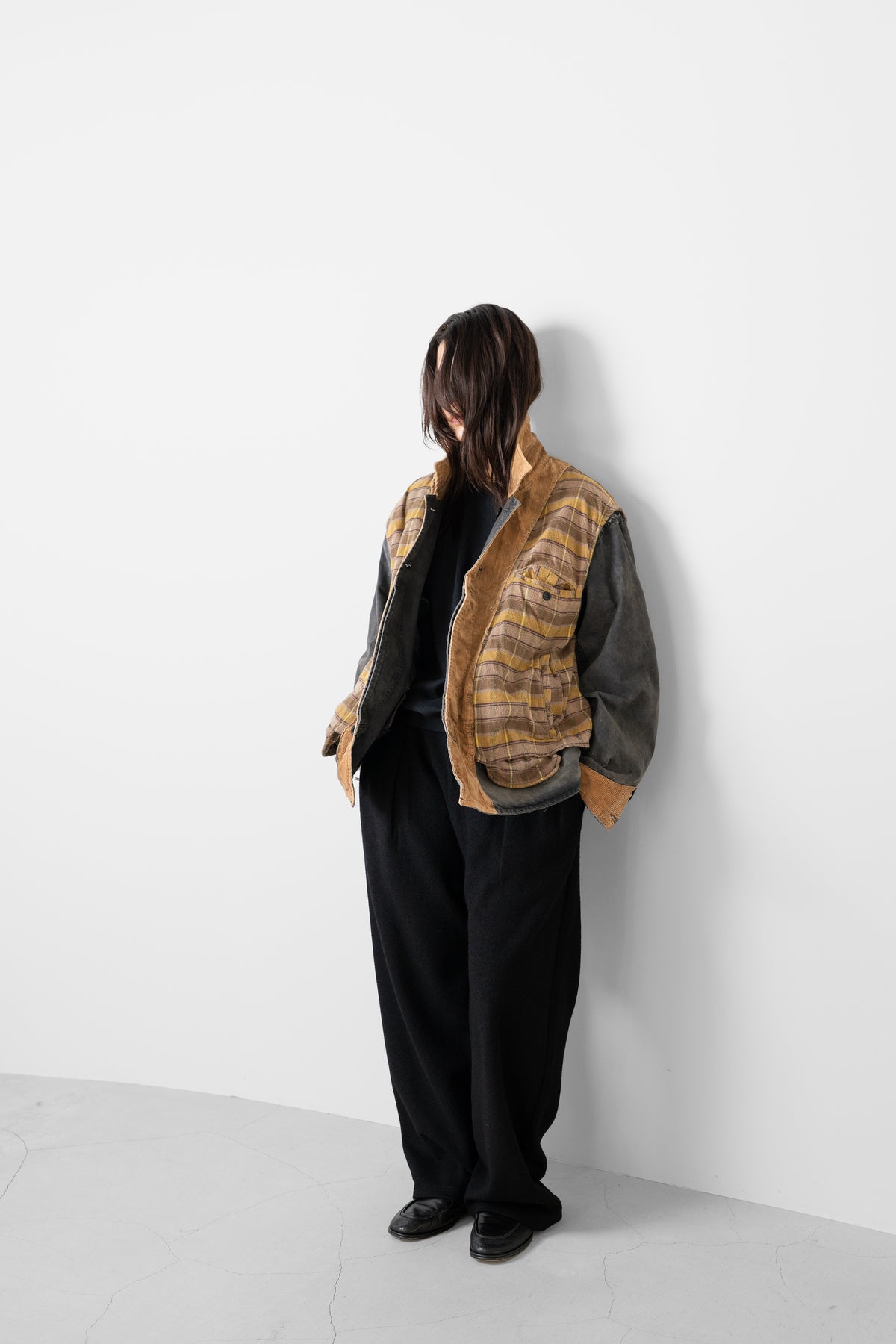 ANCELLM / REVERSIBLE WORK JACKET "BLACK"