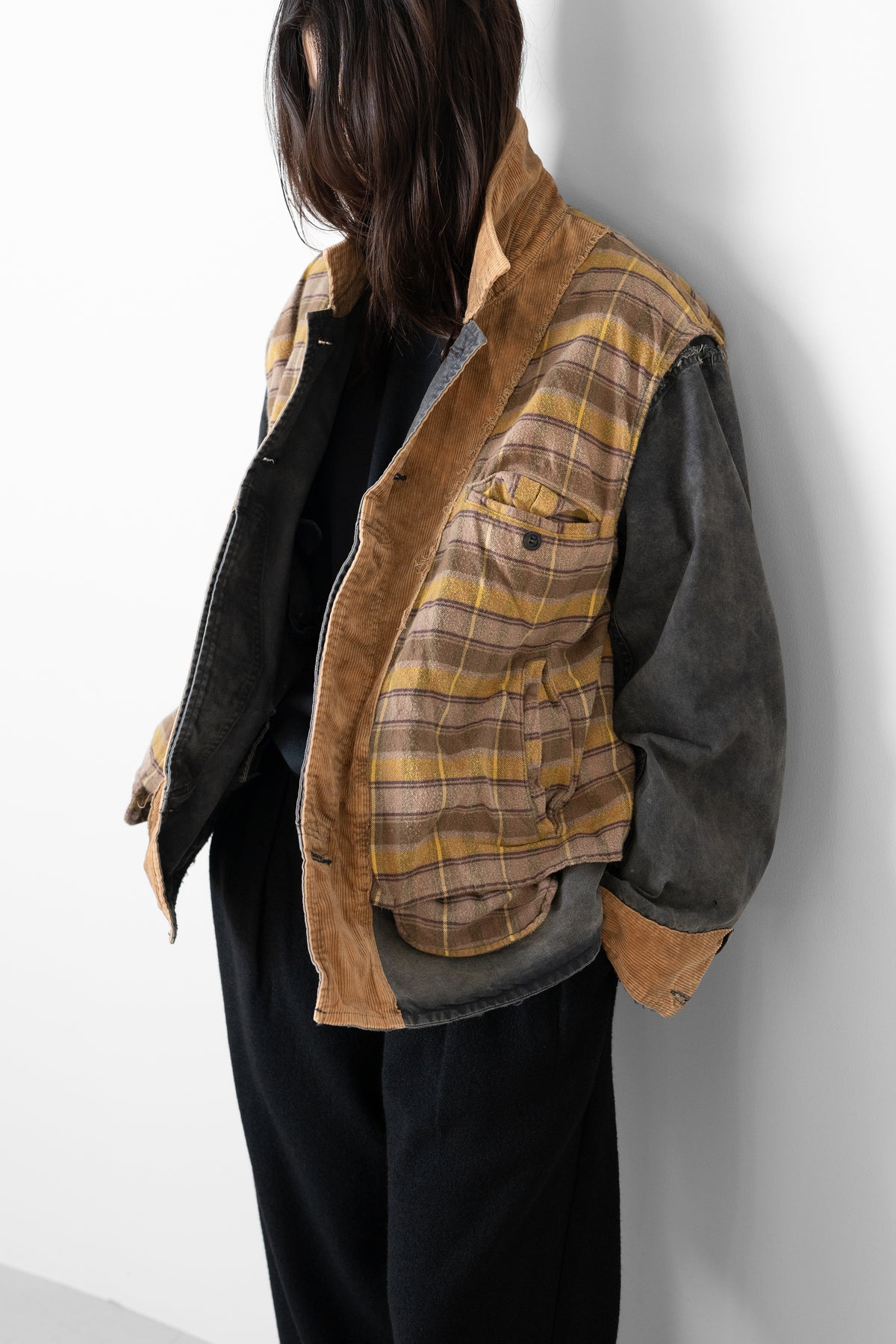 ANCELLM / REVERSIBLE WORK JACKET "BLACK"