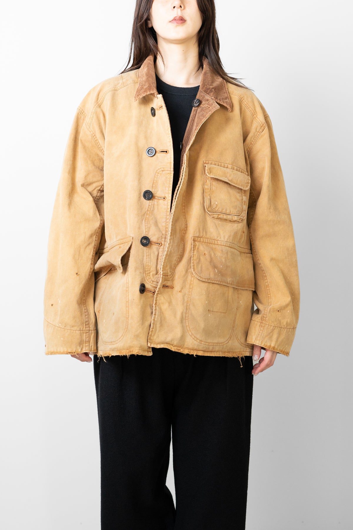 ANCELLM / REVERSIBLE WORK JACKET "CAMEL"